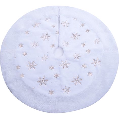 Copribase per albero di natale tappeto tondo in tessuto per decorazioni natalizie -Ø 80 cm / Fiocchi Oro (1/4)