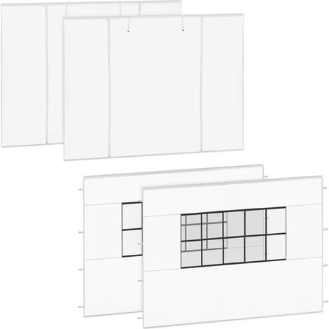 Vonroc – Ensemble de parois latérales pour tente de réception 2 x solides et 2 x avec fenêtres – Oxford 420D imperméable – Protection UV 50+ - PT501XX (1/3)