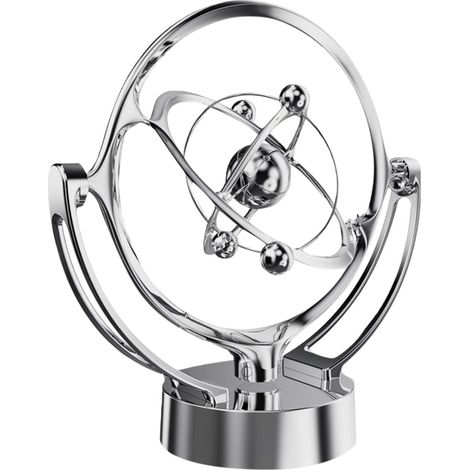 Modèle Terre En Mouvement Perpétuel - Sculpture Magnétique De Bureau - Décor Pour Bureau Ou Salon - 1 Pièce (1/5)
