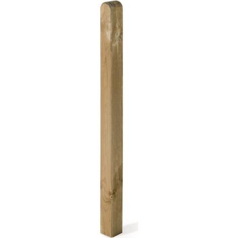 Verdelook – Colonne en bois pour clôture – Poteau 95cm – 7x7cm – Haut arrondi pour installation facile – Traitement Autoclave IV