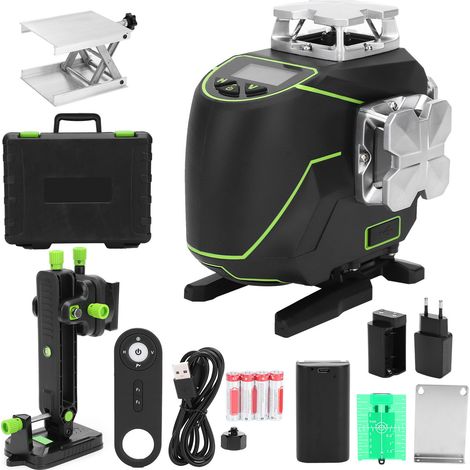 Niveau Laser Vert à Ligne Croisée S04CG Bluetooth, Alignement Horizontal et Vertical 16 Lignes, Outil de Nivellement EU 100-240V (1/5)