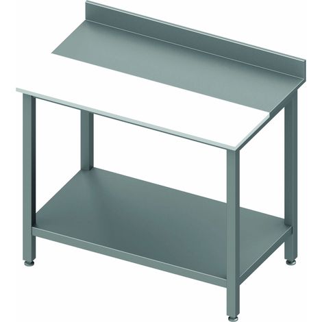 Table de Découpe Inox Pour Cuisine avec Etagère - Profondeur 800 - Stalgast