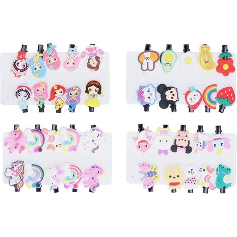 40 Haarspangen für Mädchen, farbenfrohe und niedliche Designs, Geschenkaccessoires für Kinder (1/5)