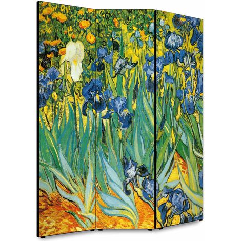 Lupia - Separe' per interni, Divisorio 135,6 x H 176 x P 3,1 cm IRIS paravento 3 Ante in legno con Tele stampate fronte retro Soggetto unico (1/4)