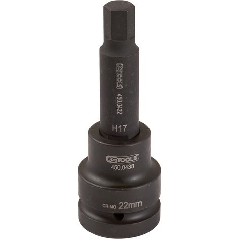 KS Tools 3/4" Kraft-Bit-Stecknuss Innensechskant lang, 22mm