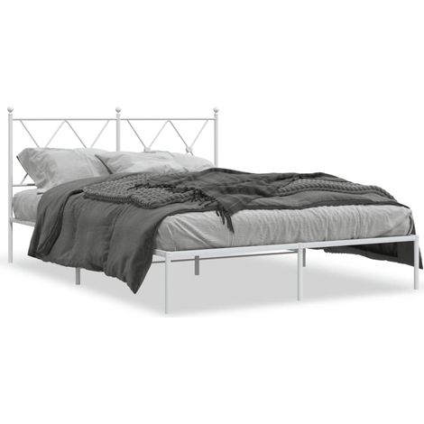 Maison Exclusive - Giroletto con Testiera Metallo Bianco 135x190 cm