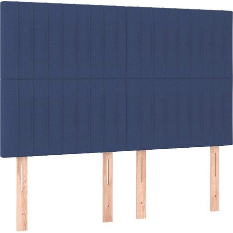 Maison Exclusive - Cabecero de cama azul 144x5x118/128 cm Tela (1/5)