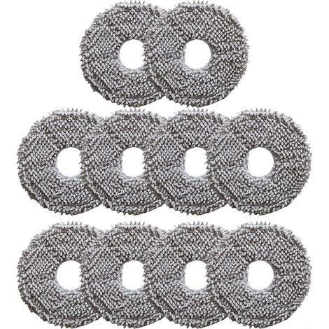 Pack of 10/4 replacement cloths for Conga 13090 Spin Revol Home Robot Vacuum Cleaner Mop Cleaning Cloth (1/4)