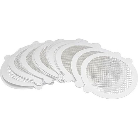 Filtre de douche - Lot de 50 pièces - Protection de bonde de douche - Matériau en fibre - Collecteur de cheveux - 11 x 11 cm (1/4)