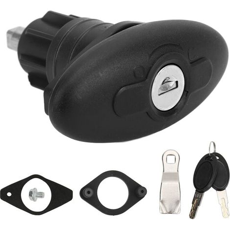 Jiawu Serrure de porte de cabine de camping-car, serrure à compression de porte de cabine ovale en alliage de zinc et nylon 30mm pour camping-cars pour caravanes pour yachts-VSIAISV (1/5)