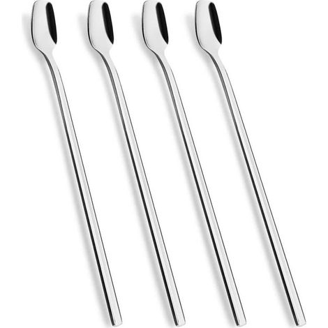 Set aus 4 langstieligen Teelöffeln, 15,2 cm, aus hochwertigem 18/10 Edelstahl. (1/4)