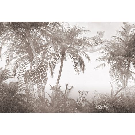 Papier peint panoramique - Animaux de la Jungle - 130 cm x 88 cm (1/2)