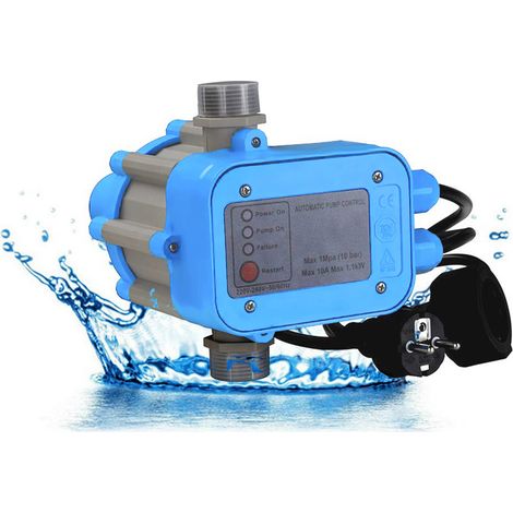 SWANEW Contrôle de la pompe, Commande de pompe,protection contre la marche à sec, pressostat, puits profond- DPS-1 bleu avec cordon d'alimentation (1/5)