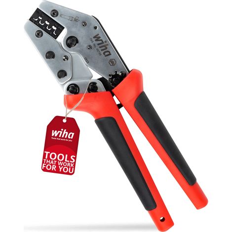 Wiha MC4 Crimpzange I Photovoltaik Crimpwerkzeug für Solarstecker MC4 I 2,5 / 4 / 6 mm² I automatisch angepasster Pressdruck I Solar Zange (45796) (1/5)