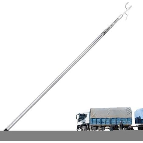 Ladungsgreifer, Bergehaken, lange Reichweite, 1,5 m, Pickup-Zubehör für Schwerlast-Lkw, Teleskopgriff, rostbeständig, ausziehbar, weiß (1/5)