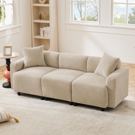 Canapé standard — Design moderne, mobilier rembourré, canapé 3 places, canapé de salon, incluant coussins décoratifs (1/5)