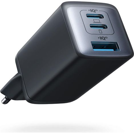 Chargeur USB C 735 (Nano II 65W), 3 ports, PPS, pour MacBook Pro/Air, iPad Pro, iPhone 16/16 Plus/16 Pro Max/15/14/13/12/11, Galaxy S23/S22, Note20, Pixel, Apple Watch, etc. (1/5)