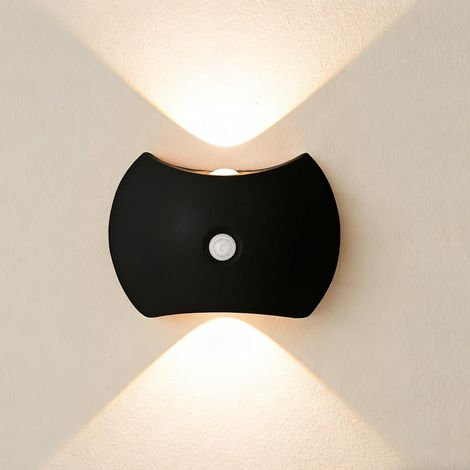 Wandleuchte mit Bewegungsmelder – Wiederaufladbare LED-Wandleuchte für den Innenbereich mit nach oben und unten gerichtetem Licht – 3 Farbtemperaturen – Einstellbare Helligkeit (1/5)