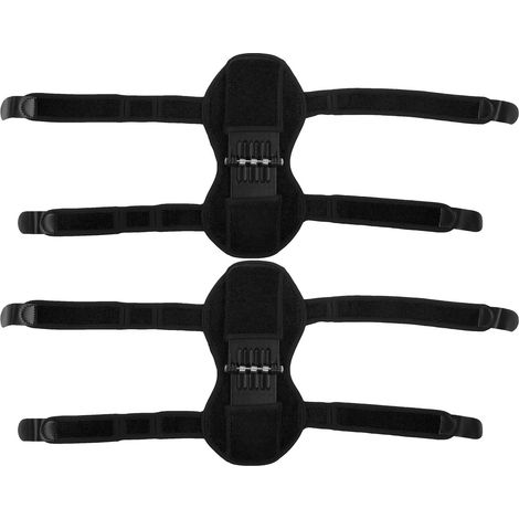Protection Genou Articulation - Coussinets de Soutien Récupération avec Ressort - Genouillère Amplificatrice Noire - 1 Paire (1/5)