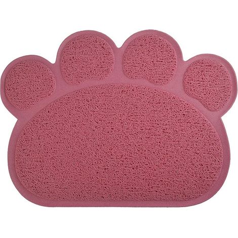 1 Tapis Pour Chat En Forme De Patte, 40x30 Cm, Pvc Doux Antidérapant Pour Litière