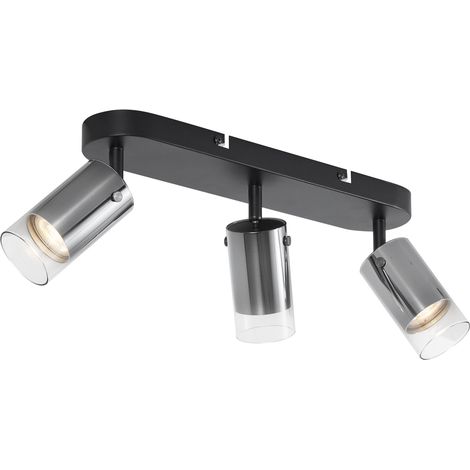 Moderner Deckenspot Gunmetal 3-flammig drehbar und verstellbar - Drain