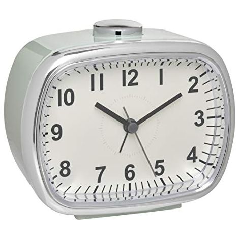 TFA Dostmann Electronic Alarm Clock, Design retrò, Grande display analogico, Menta, 110 x 60 x 92 mm, 110 x 60 x 92 mm (1/4)