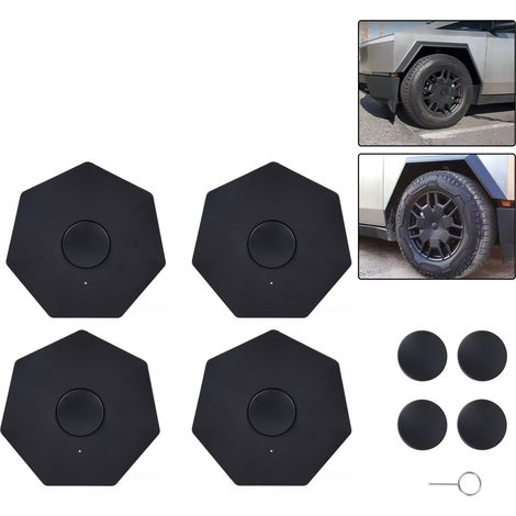Protection centrale de roue ABS pour Tesla Cybertruck - Noir (1/4)
