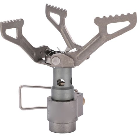 Réchaud de camping portable ultraléger mini pliable pour randonnée pique-nique plein air (1/5)