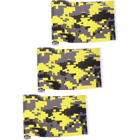 adhésif vinyle camouflage numérique jaune pour voiture 3 (1/5)