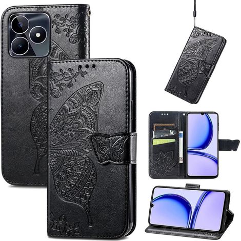 Funda tipo mariposa para Realme Note 50, color negro. (1/5)