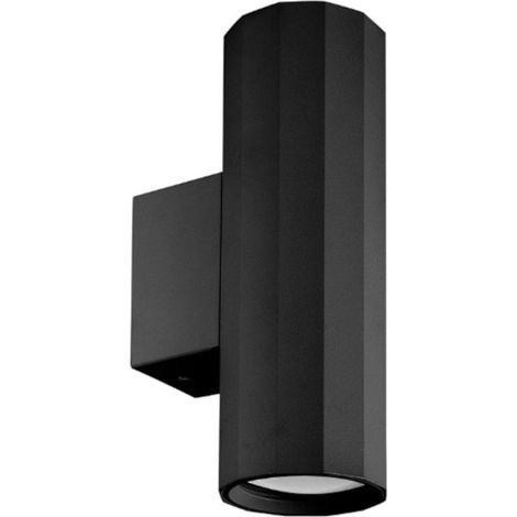 Applique murale moderne gea led gap531 gu10 led à double émission en aluminium noir
