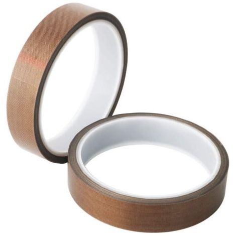 Lot de 2 Haute Température Ruban, Ruban Adhésif de PTFE, Bande de Téflon, Ruban Adhésif de Tissu de Verre Enduit PTFE, 19mm10m (1/5)