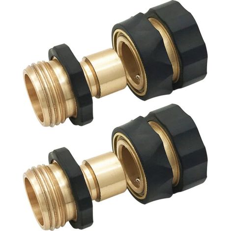 CCYKXA2 Paires Adaptateur 3/4 Pouce pour Tuyau D'arrosage en Alliage D'aluminium et Plastique, Connecteur Rapide, pour Jardin et Robinet (1/5)