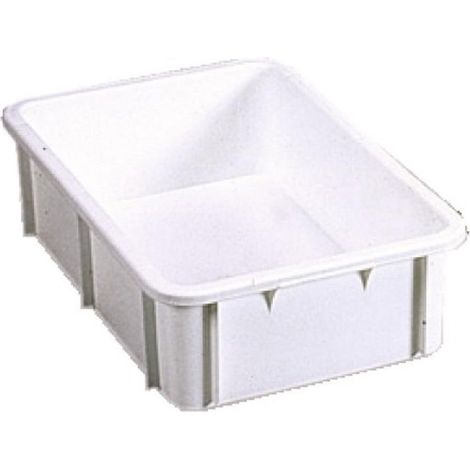 Bac gerbable plastique blanc. capacité 12 litres. dimensions 400 x 300 x 165 mm - (1/5)