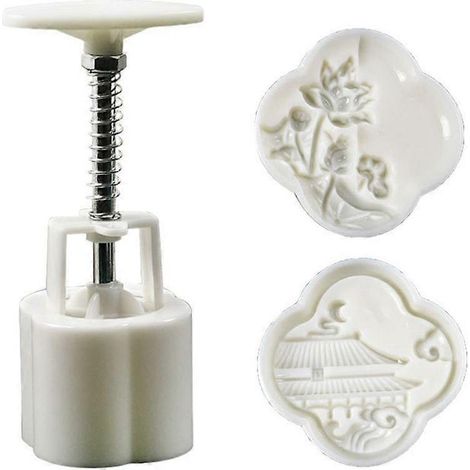 Ensemble de moules à gâteaux de lune Little Lotus, idéal pour la création de biscuits maison. Accessoires pour moules à biscuits. (1/4)
