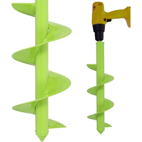 Tarière pour perceuse, tarière de jardin robuste, tarière pour bulbes, fleurs et petits arbres, tarière à oignons/planteuse turbo résistante et tarière pour jardin (1/5)