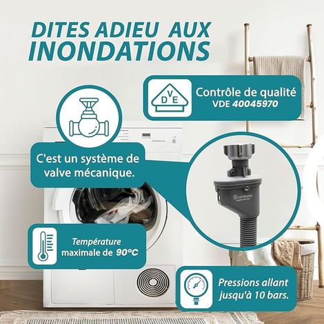 Tuyau 1,5 m Machine à Laver Lave Vaisselle Flexible (1/4)