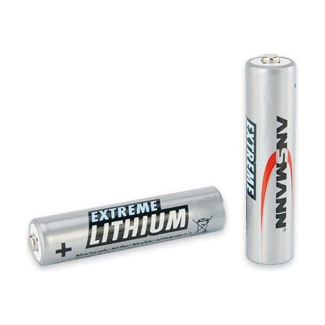 ansmann 5021013 pilas de litio AAA plateadas 2 piezas
