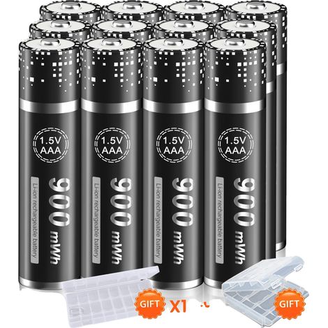 Baterías recargables de iones de litio, cargador inteligente de 8 ranuras, compatibilidad versátil, color naranja. (1/2)
