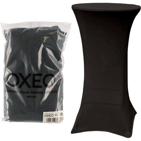 Housse mange debout 60cm noir - House de protection table haute de bar - Pour diamètre de table 60cm - couleur noir