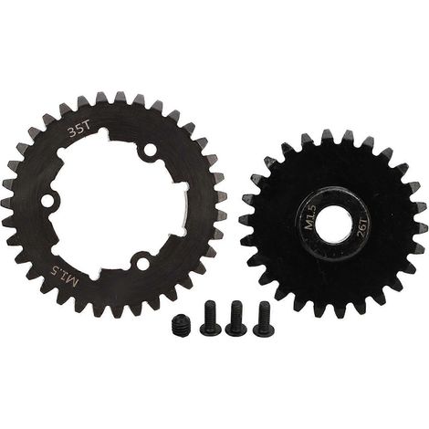 Pignon droit RC 35T en acier résistant à l'usure, finition soignée M1.5. Jeu de pignons droits RC pour TRAXXAS 1/5 6S 26T
