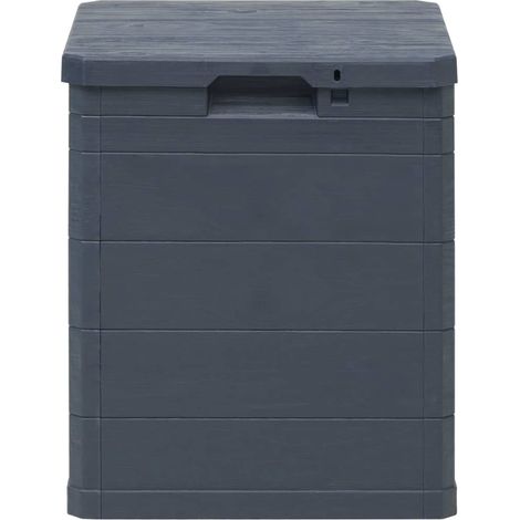 INLIFE Boîte de rangement de jardin 90 L Anthracite (1/5)