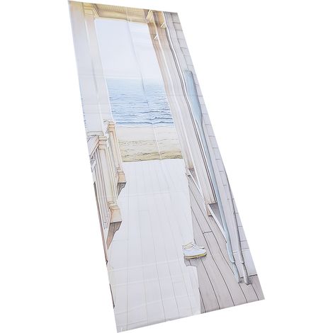 Stickers de porte en PVC à effet 3D, faciles à nettoyer, amovibles, imperméables et résistants à l'huile – idéaux pour le salon. (1/5)