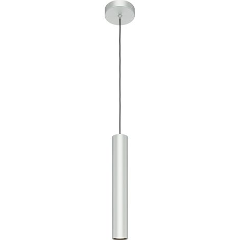 Maytoni Pro Focus Plafonnier moderne à suspension fine argentée, 1 ampoule GU10, abat-jour gris (1/5)