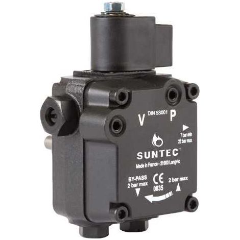 Pompe à fioul 40 l/h – Débit 2800 t/min – Pression 7 à 14 bars – Sortie gicleur gauche – Pompe fuel type AS47C1538 – Suntec