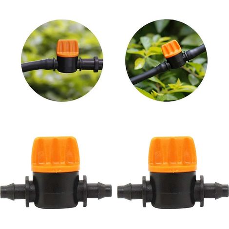Raccords d'arrêt d'eau à barbes 4/7 mm pour tuyau d'irrigation de jardin (lot de 10) (1/4)