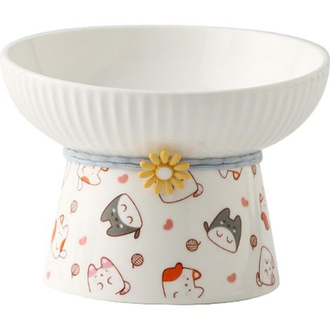 Gamelle en céramique de 330 ml pour chat, gamelle anti-menton noir, gamelle inclinée pour chat, gamelle surélevée pour aliments pour animaux, gamelle inclinée pour eau, gamelle surélevée pour petits c (1/5)