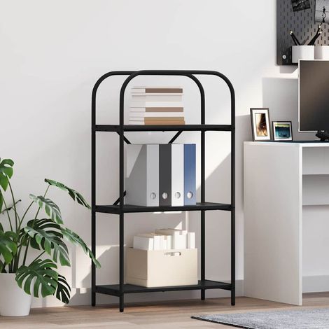 Bücherregal Schwarz Eichen-Optik 60 x 30 x 109 cm Holzwerkstoff (1/5)