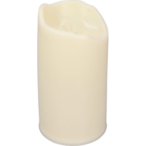 Bougie LED scintillante avec mèche vacillante, tailles L/M/S, décoration lumineuse pour table, ambiance fête, anniversaire, mariage, déclaration (sans piles, BZ2877-W, grande). (1/5)