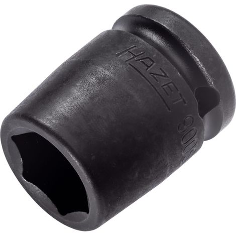 Hazet 900S-18 Inserto Chiave a Bussola per Avvitatori ad Impulso Esagonale, Nero, Attacco Quadro, Cavo, 12.5 mm 1/2 di Pollice (1/2)